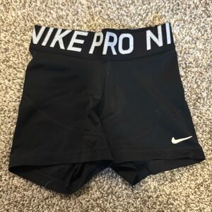 black nike pros (size xs)